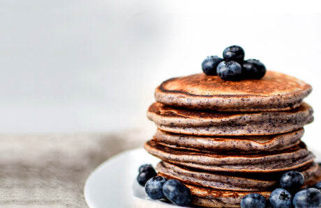 Choc Lit Berry pancakes